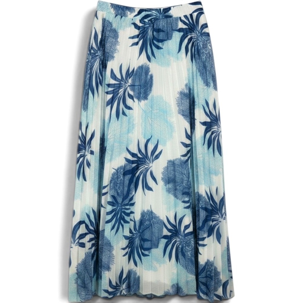 NWT‎ Aleeza Paris Accordion Maxi Skirt Size M Euro Summer Coastal Grandmother